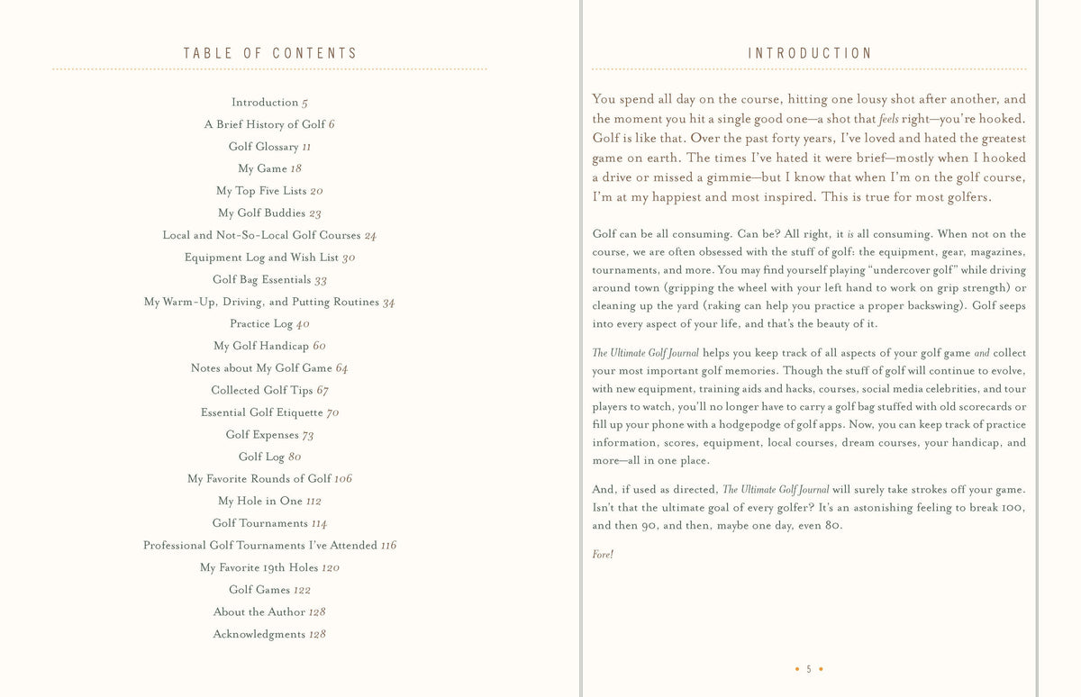 Ultimate Golf Journal