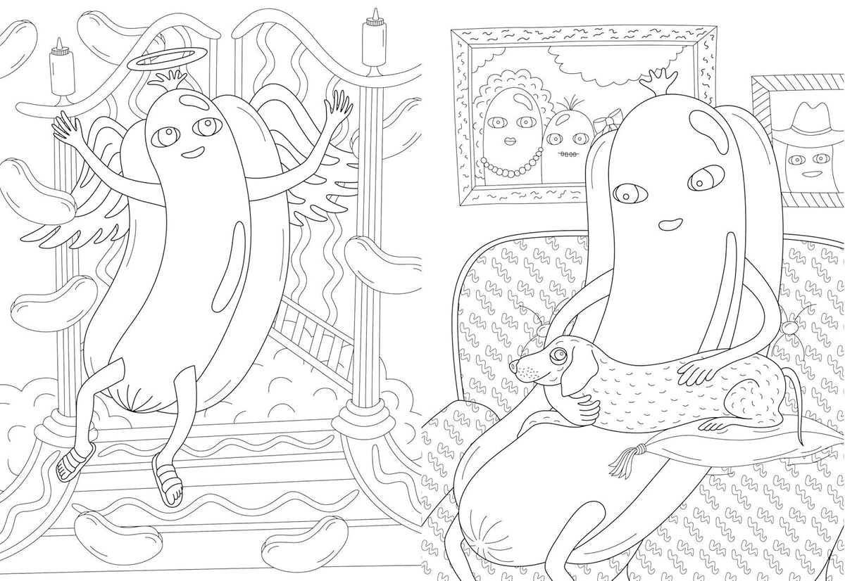 Hot Dog Coloring and Activity Book