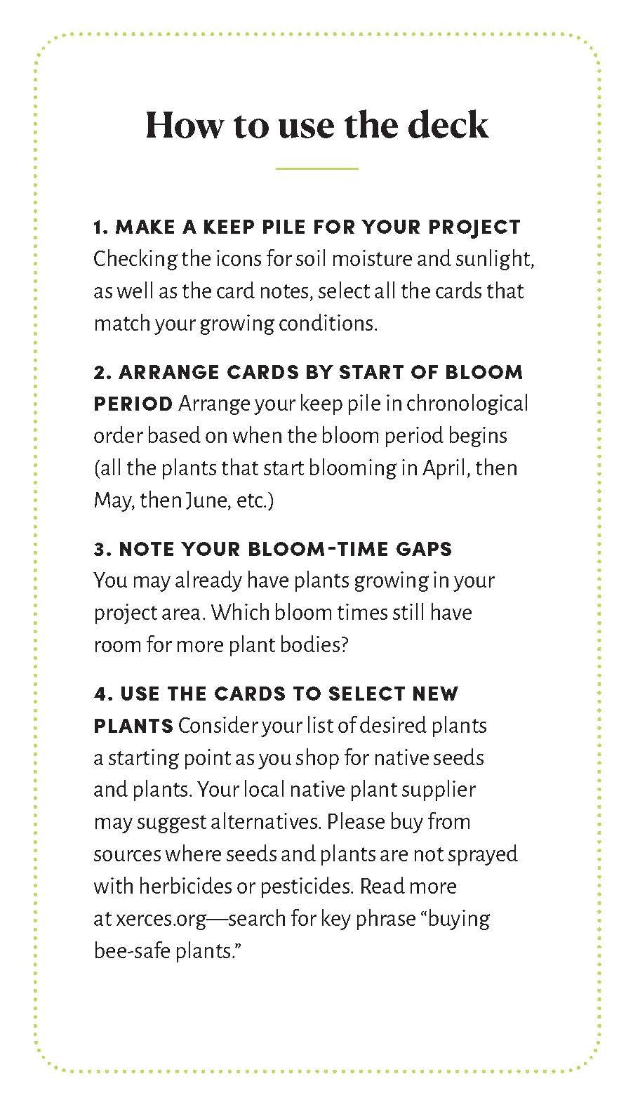 Pollinator Garden Planning Deck