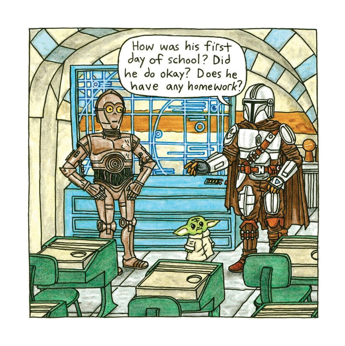 Star Wars The Mandalorian and Child 2026 Wall Calendar