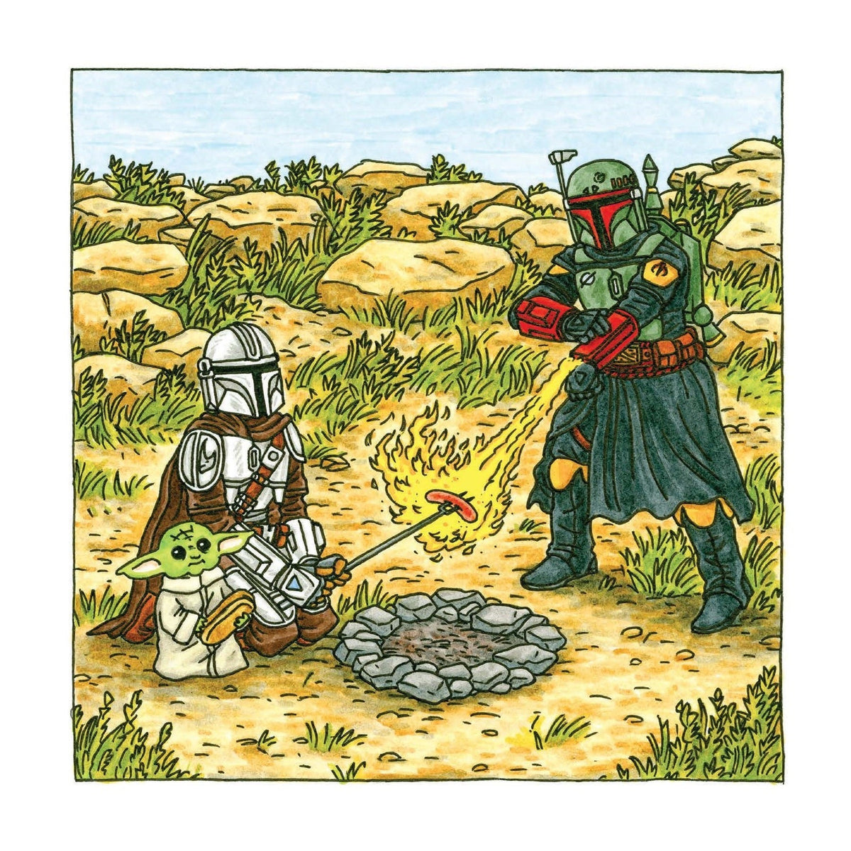 Star Wars The Mandalorian and Child 2026 Wall Calendar