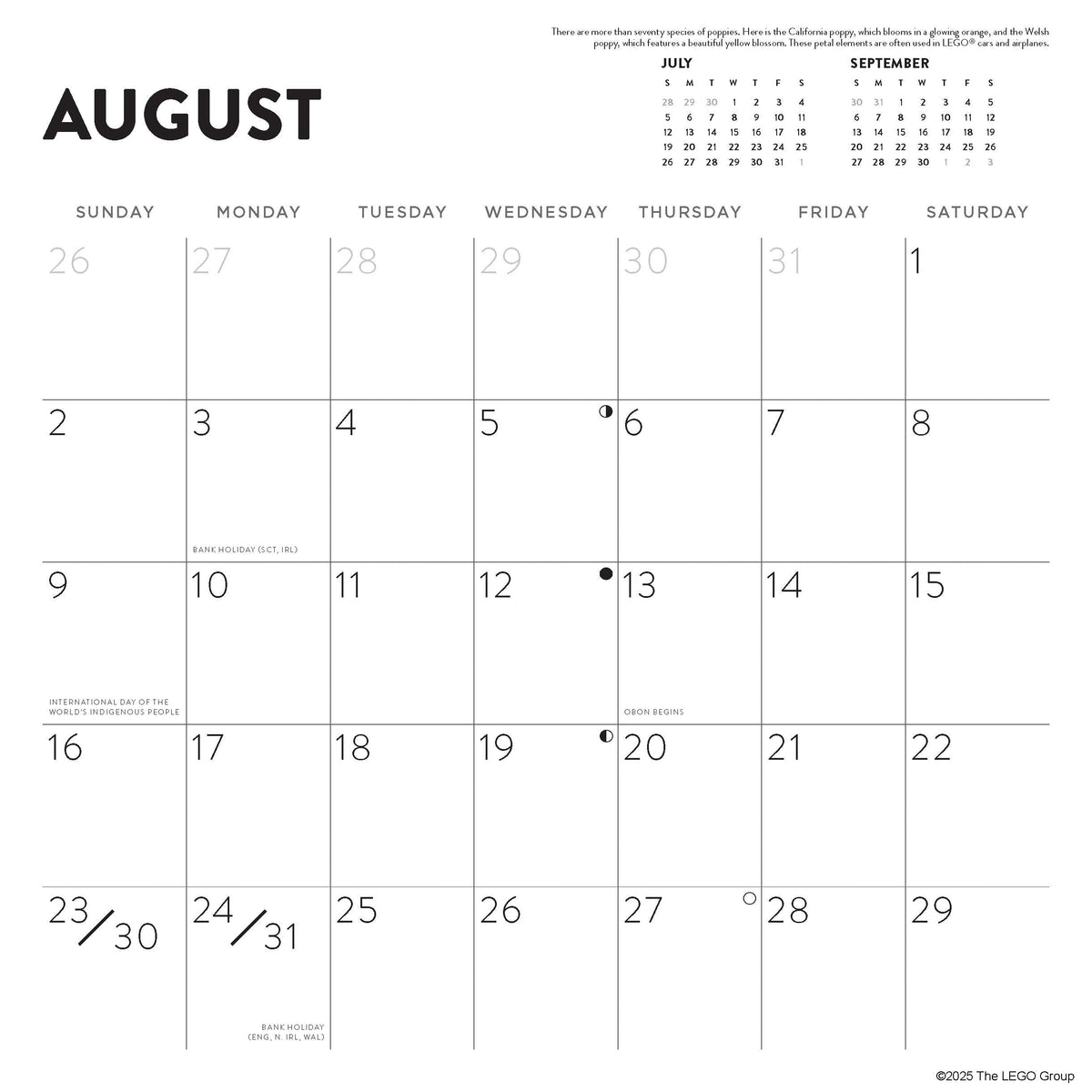 LEGO 2026 Wall Calendar