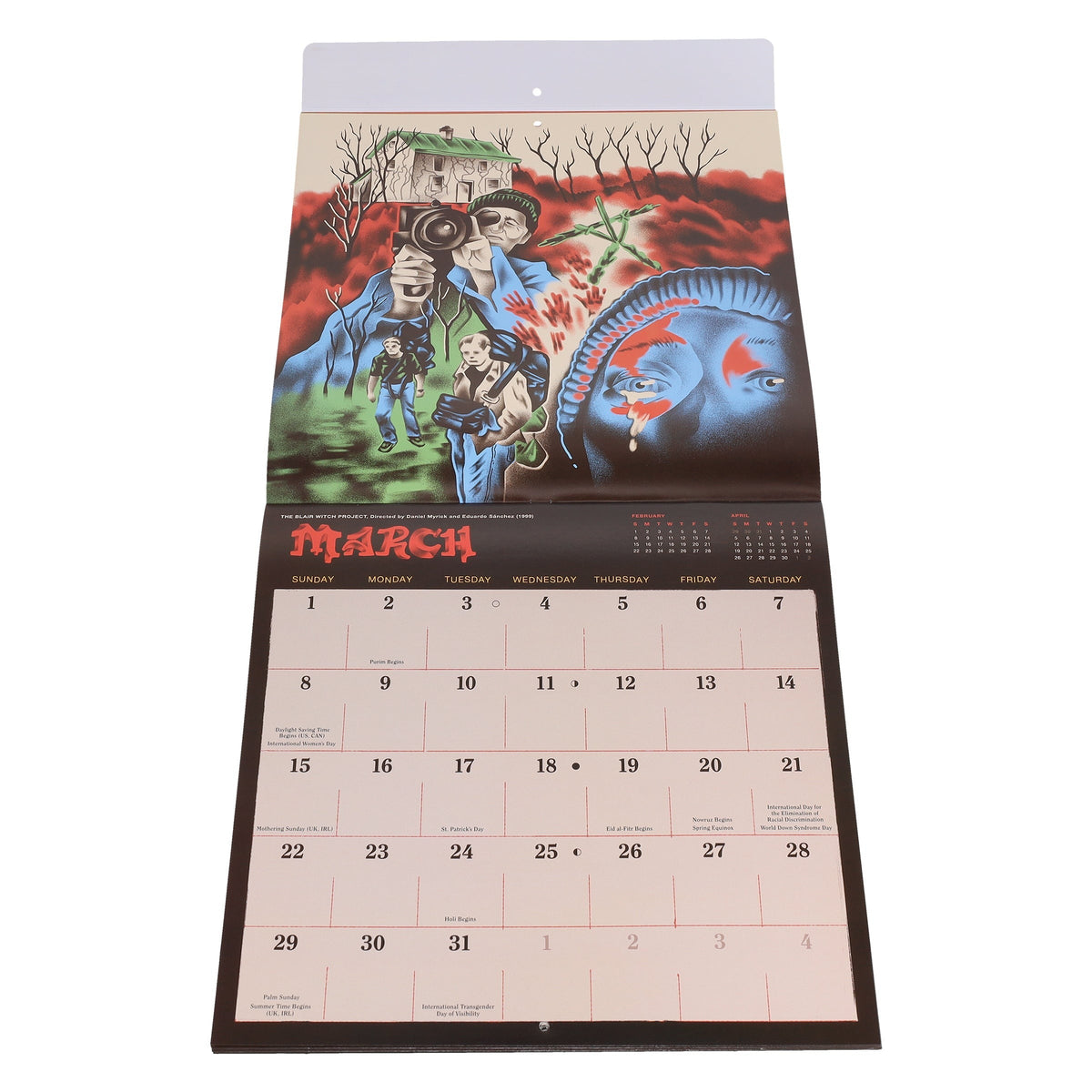 Classic Horror Movies 2026 Wall Calendar