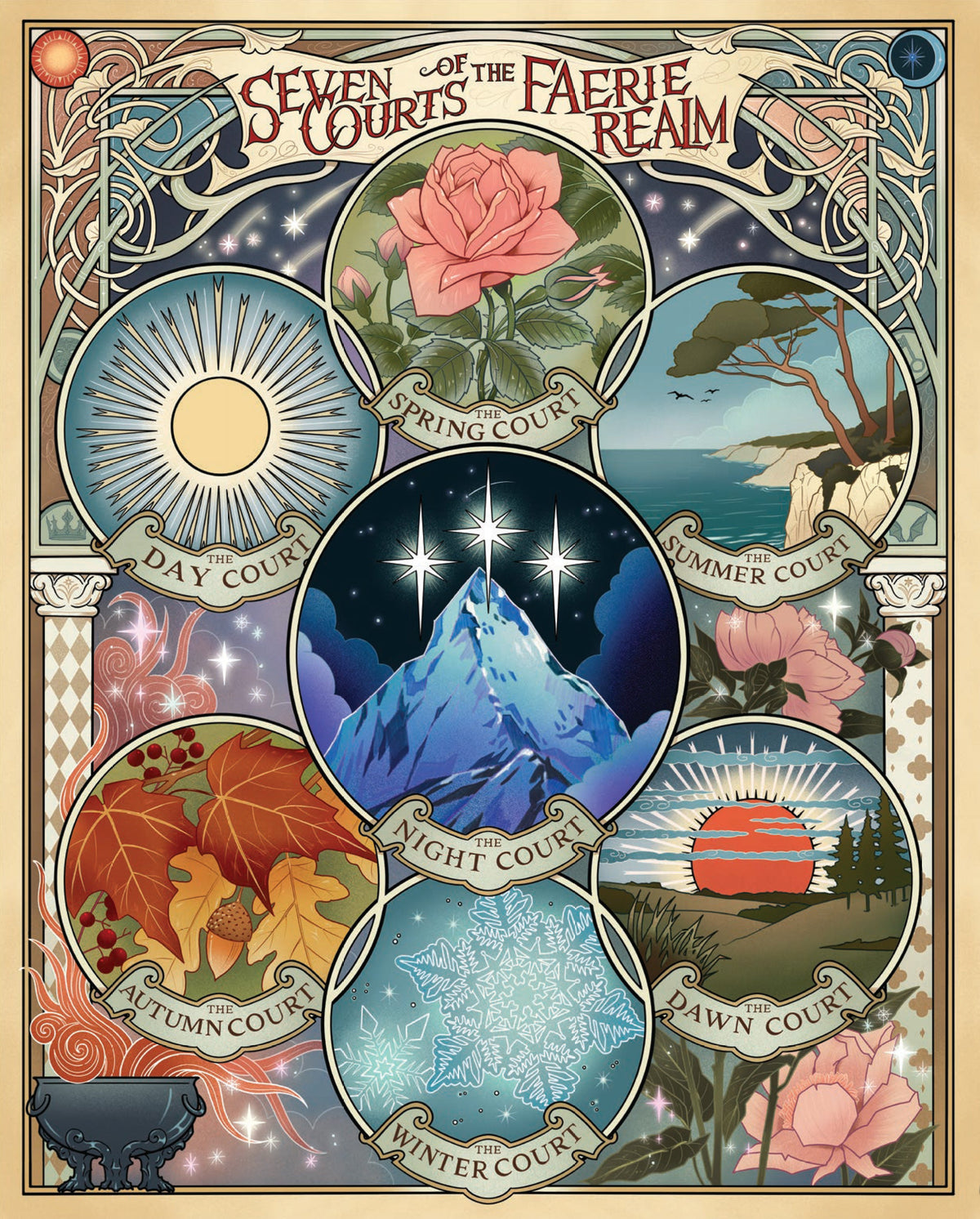 A Court of Thorns and Roses Official Seven Courts of the Faerie Realm 1000-Piece Puzzle