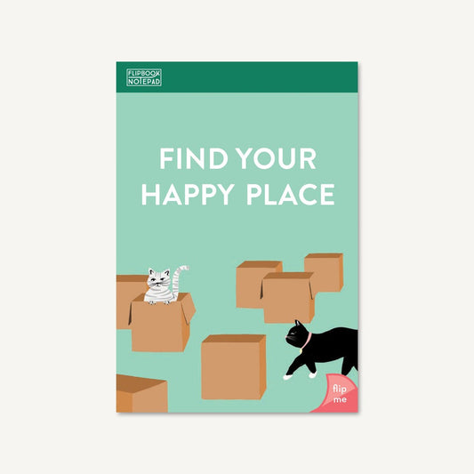 Flipbook Notepad: Find Your Happy Place