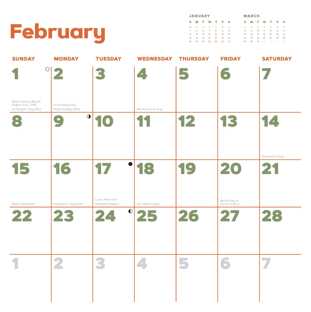 Catffirmations 2026 Wall Calendar