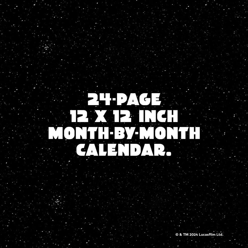 Star Wars The Mandalorian and Child 2025 Wall Calendar