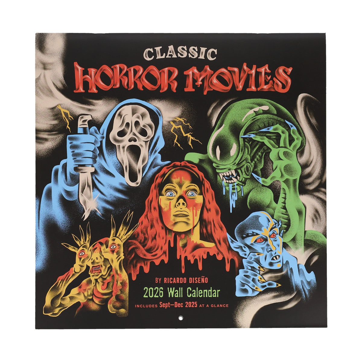 Classic Horror Movies 2026 Wall Calendar