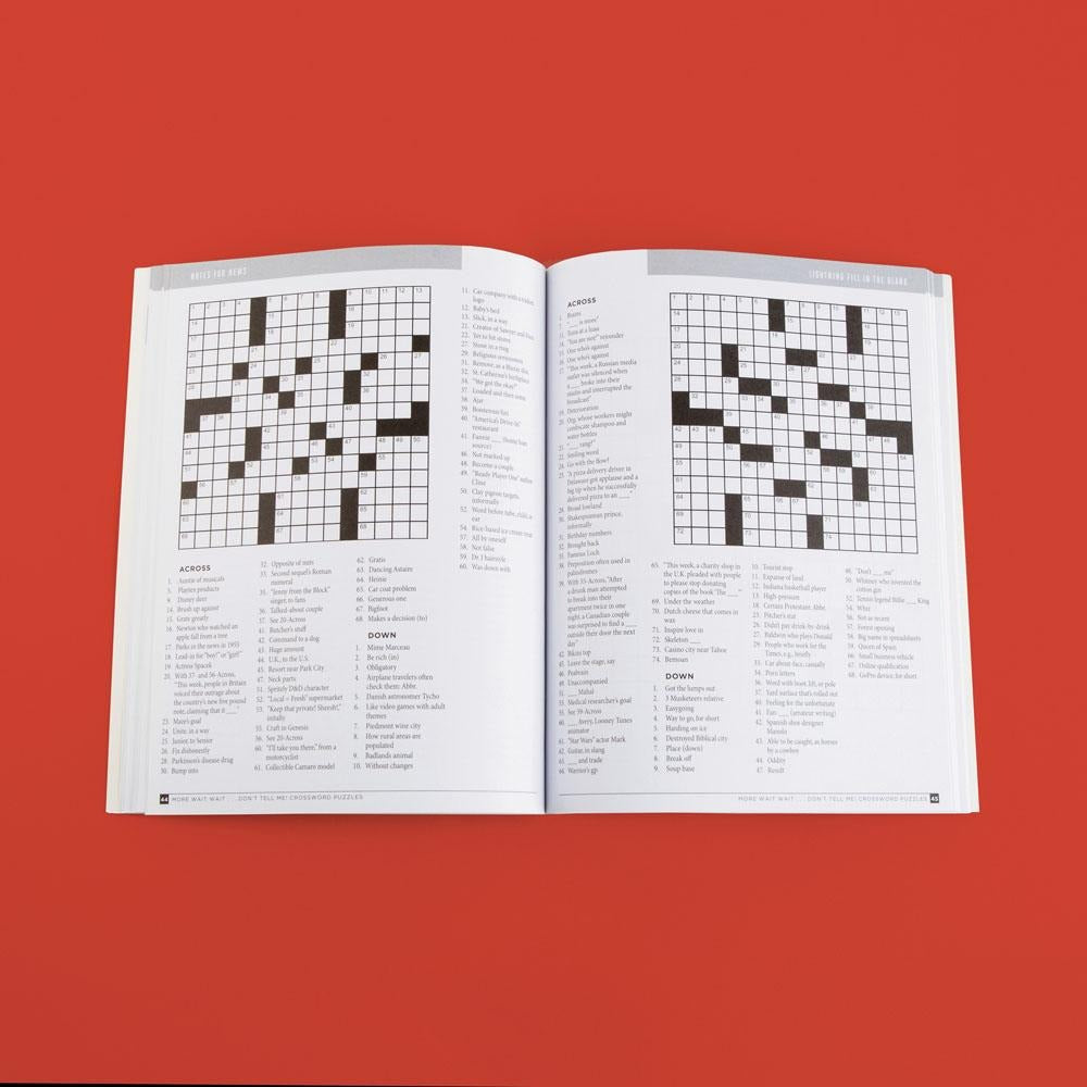 More Wait Wait...Don't Tell Me! Crossword Puzzles