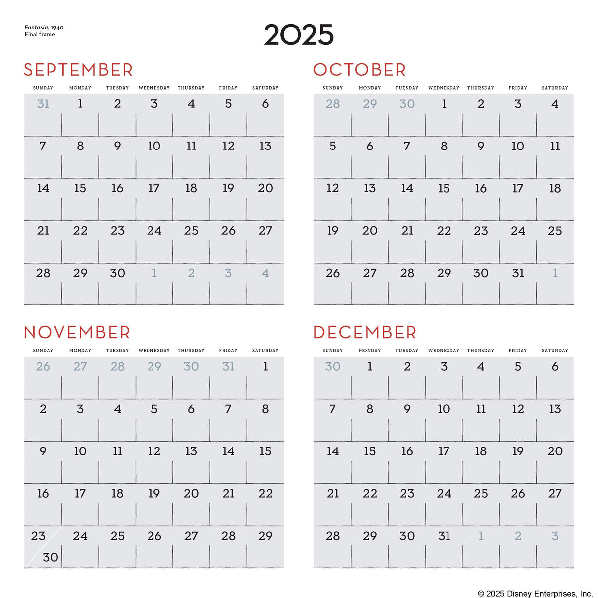 Disney Animation 2026 Wall Calendar