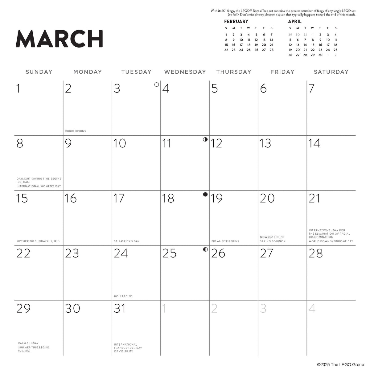 LEGO 2026 Wall Calendar