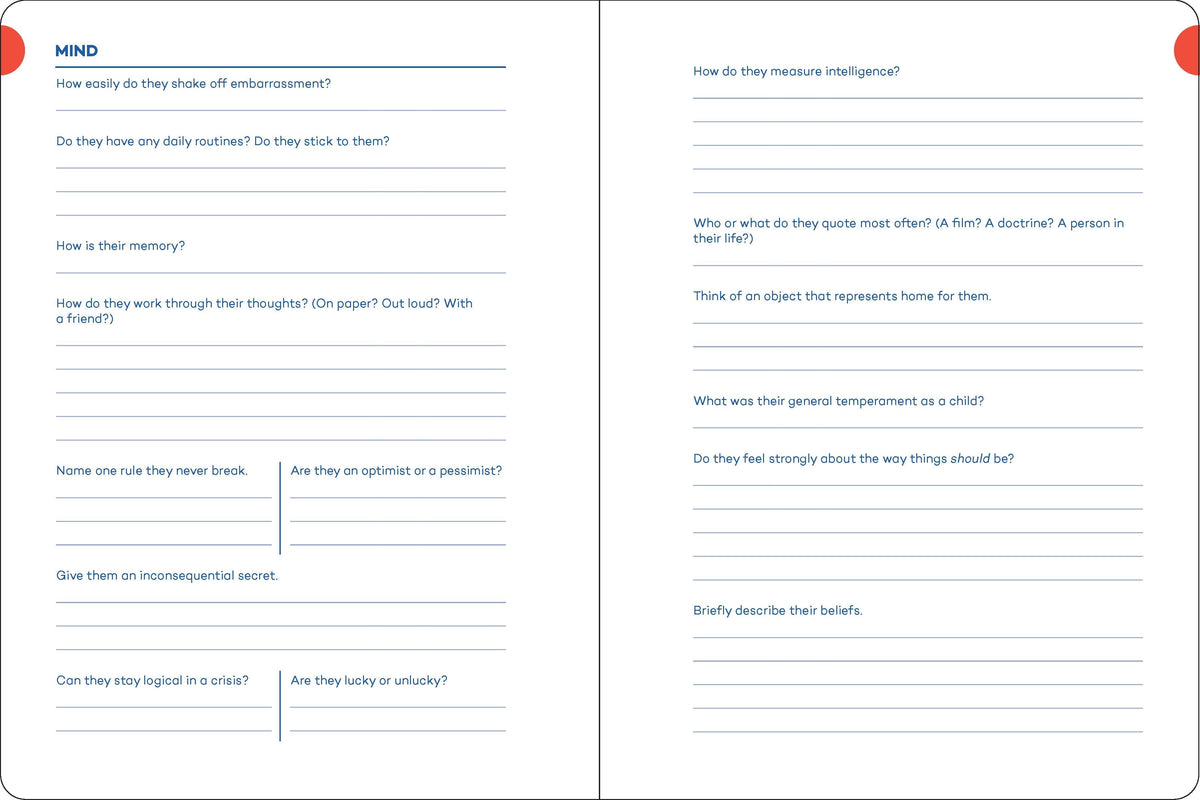 Writers Journal for Creating Characters