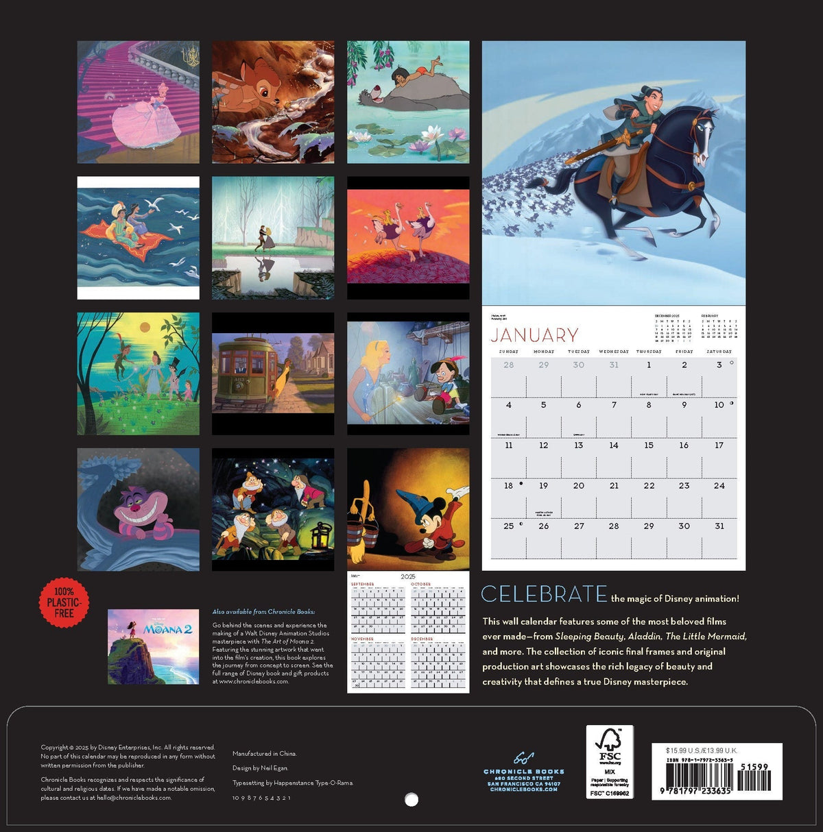 Disney Animation 2026 Wall Calendar