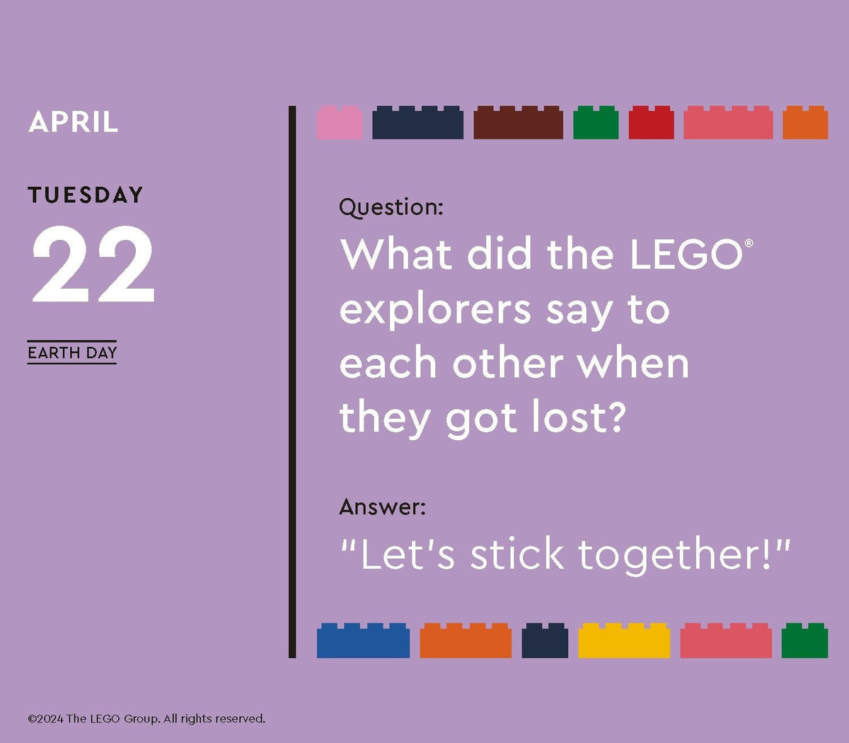 LEGO Fun Every Day 2025 Daily Calendar