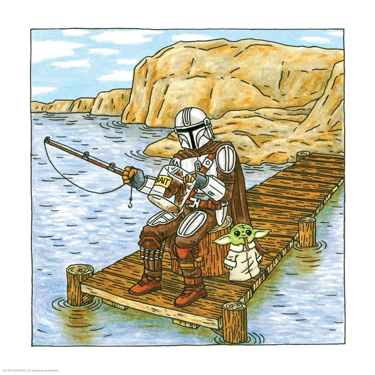 Star Wars The Mandalorian and Child 2025 Wall Calendar