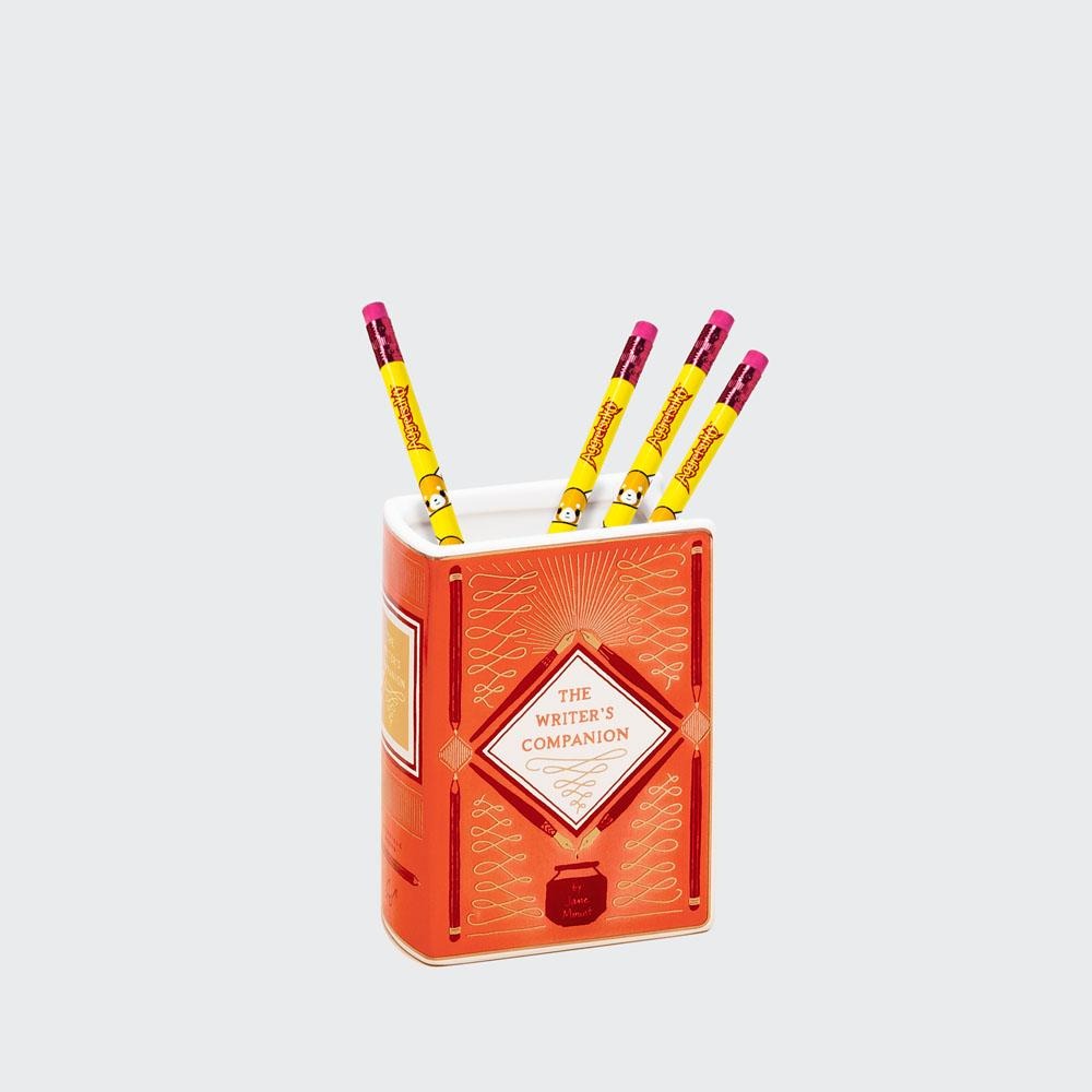 Bibliophile Ceramic Vase: The Writer's Companion