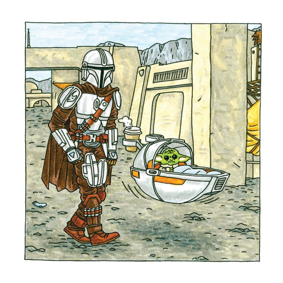 Star Wars The Mandalorian and Child 2026 Wall Calendar