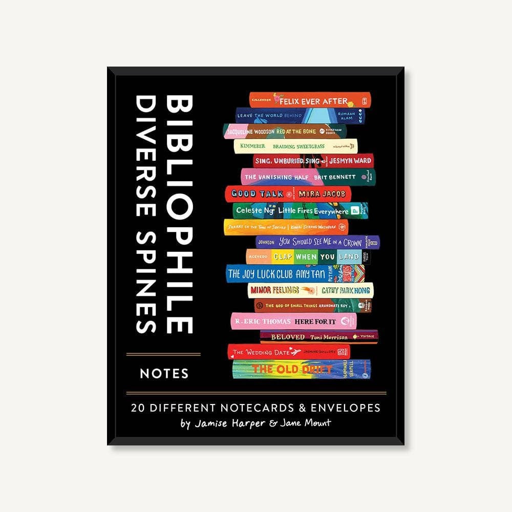 Bibliophile Diverse Spines Notes